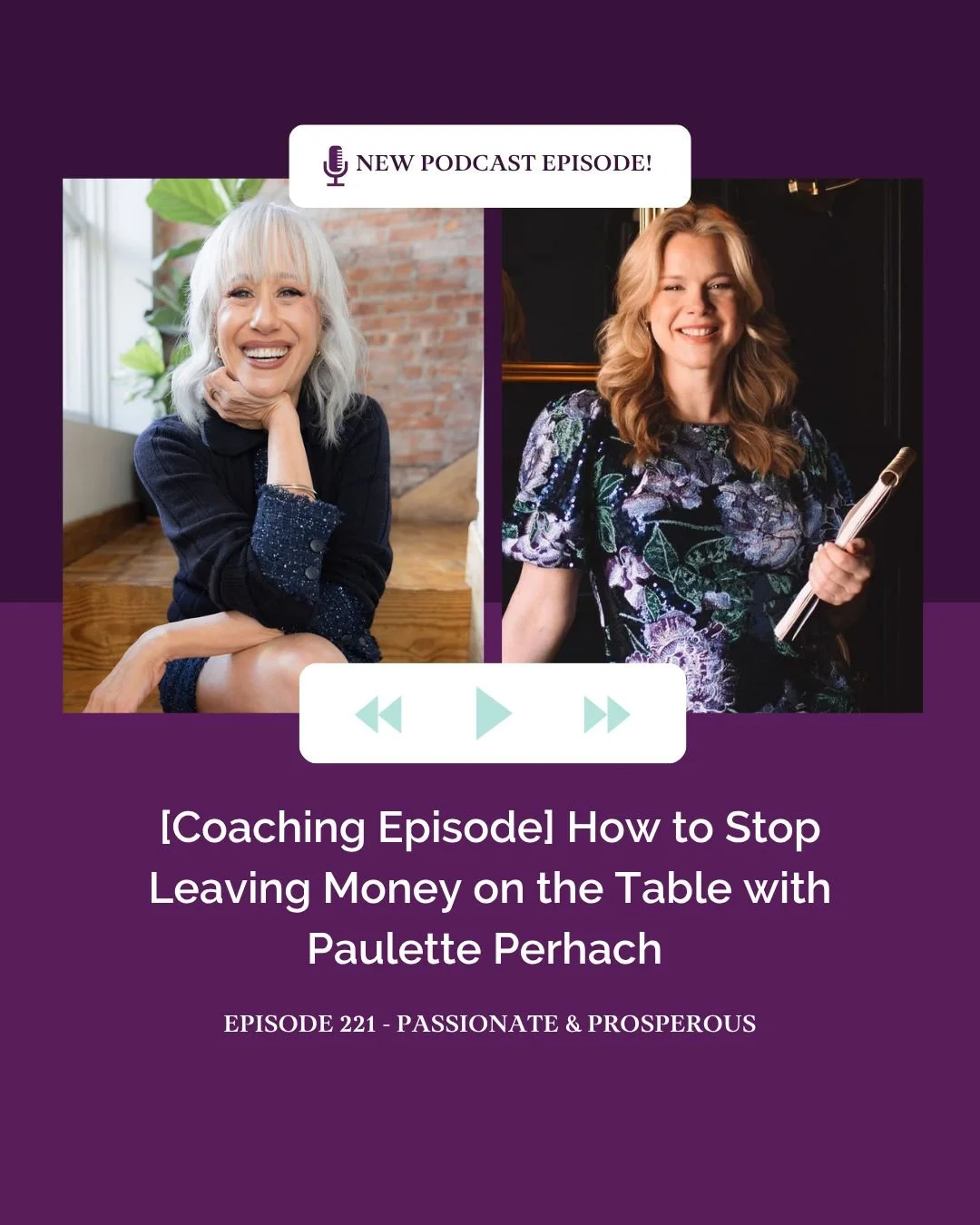 A new episode of Passionate &amp; Prosperous is LIVE &mdash; and this one is going to hit close to home for a lot of you. 🎧

Episode 221 is a coaching episode with my friend Paulette Perhach &mdash; an award-winning travel writer and founder of Powe