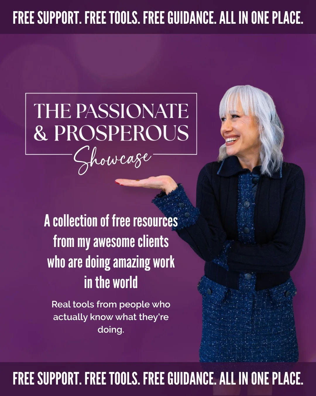 Free support. Free tools. Free guidance. All in one place &mdash; and all from my amazing clients!. ⏰

The Passionate &amp; Prosperous Showcase is still LIVE through May 24th, and if you haven't been over there yet, you're going to want to fix that t