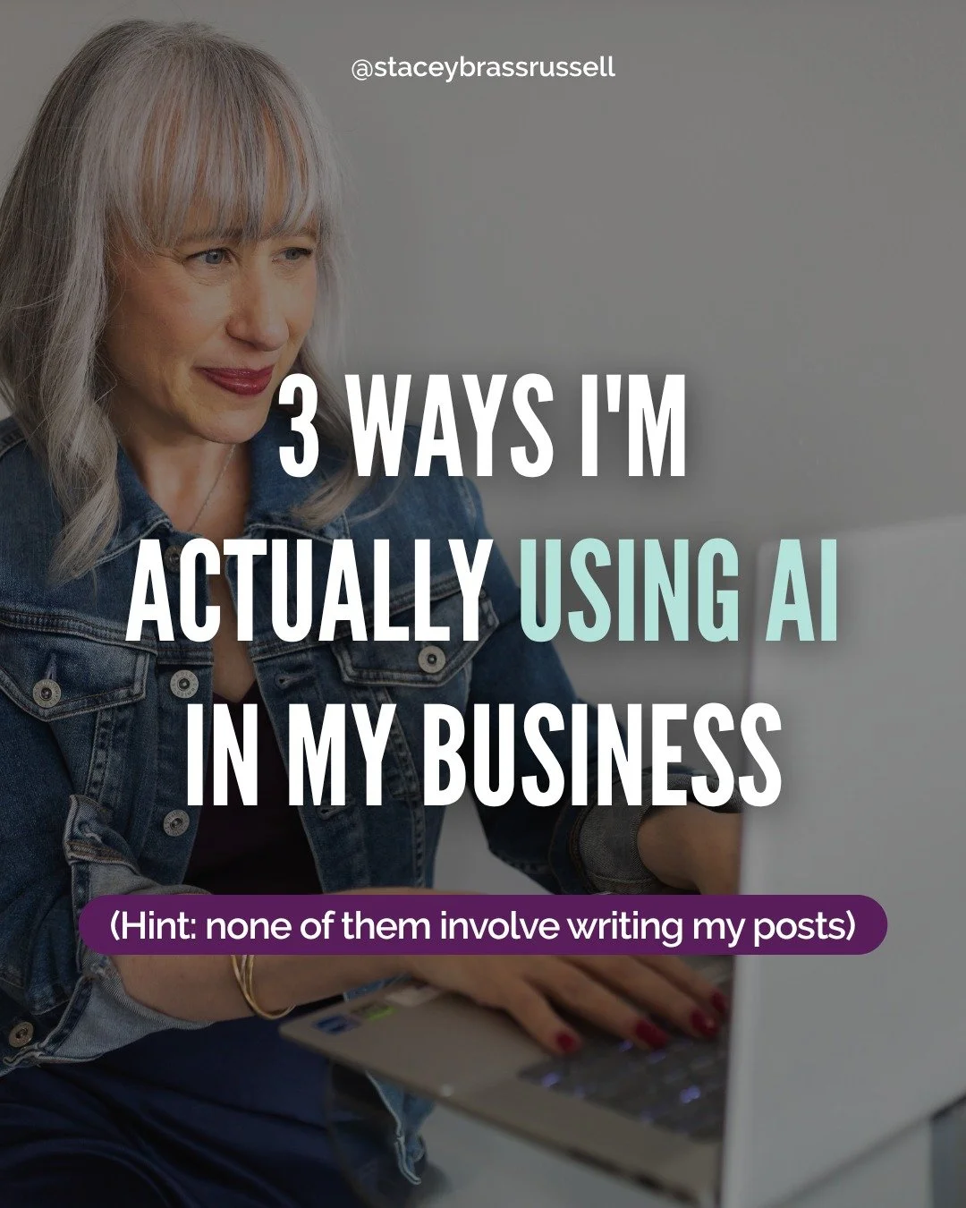 Let's be real: figuring out the best ways to use AI in your business (or not) can feel really overwhelming.

And what I see as the default is using it to crank out more posts and articles for social media. I just don't think that's the best use of AI