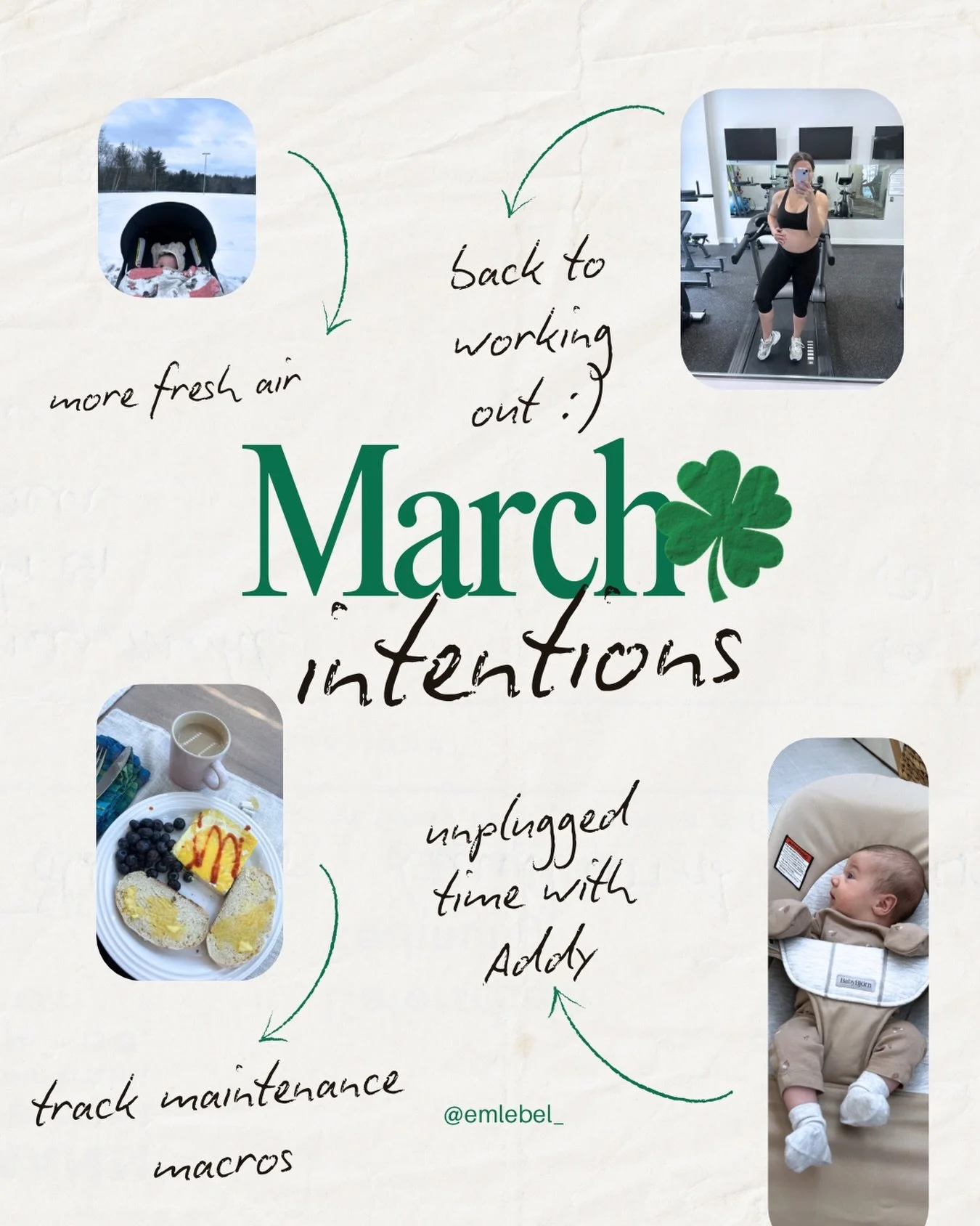 New Month 🤝🏼 New Intentions 

Okay- well these aren&rsquo;t completely new 💁🏻&zwj;♀️

I can&rsquo;t believe it&rsquo;s already March 😳 

The beginning of the year went by so fast with Addy being born in late January it feels like we completely s