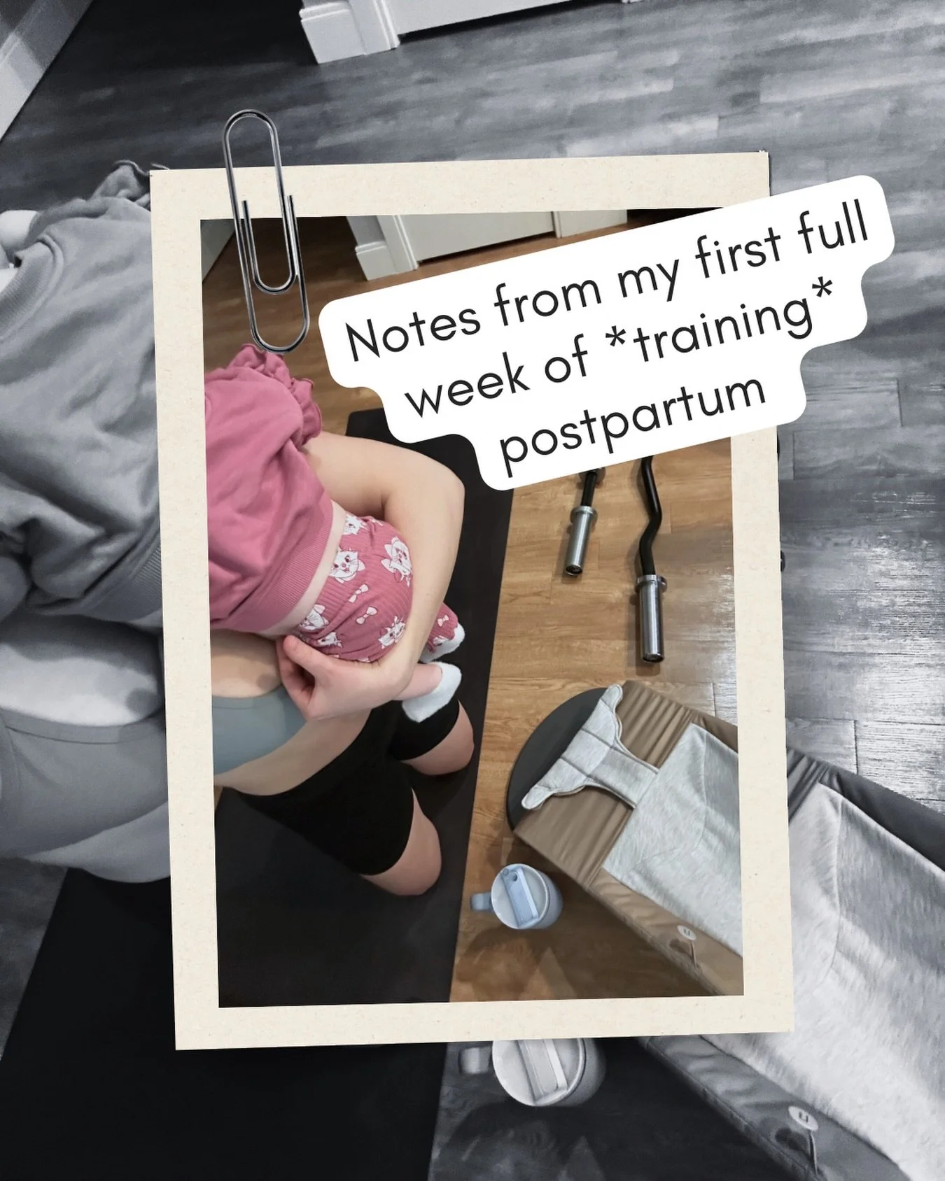 And by training I mean the physical exercise I&rsquo;m doing to be strong, healthy &amp; to look + feel my best!

First of all, here&rsquo;s what I did:
- (4) 30 minute strength workouts~ 2 upper body + core, 2 lower body
- (2) 20 minutes beginner ma