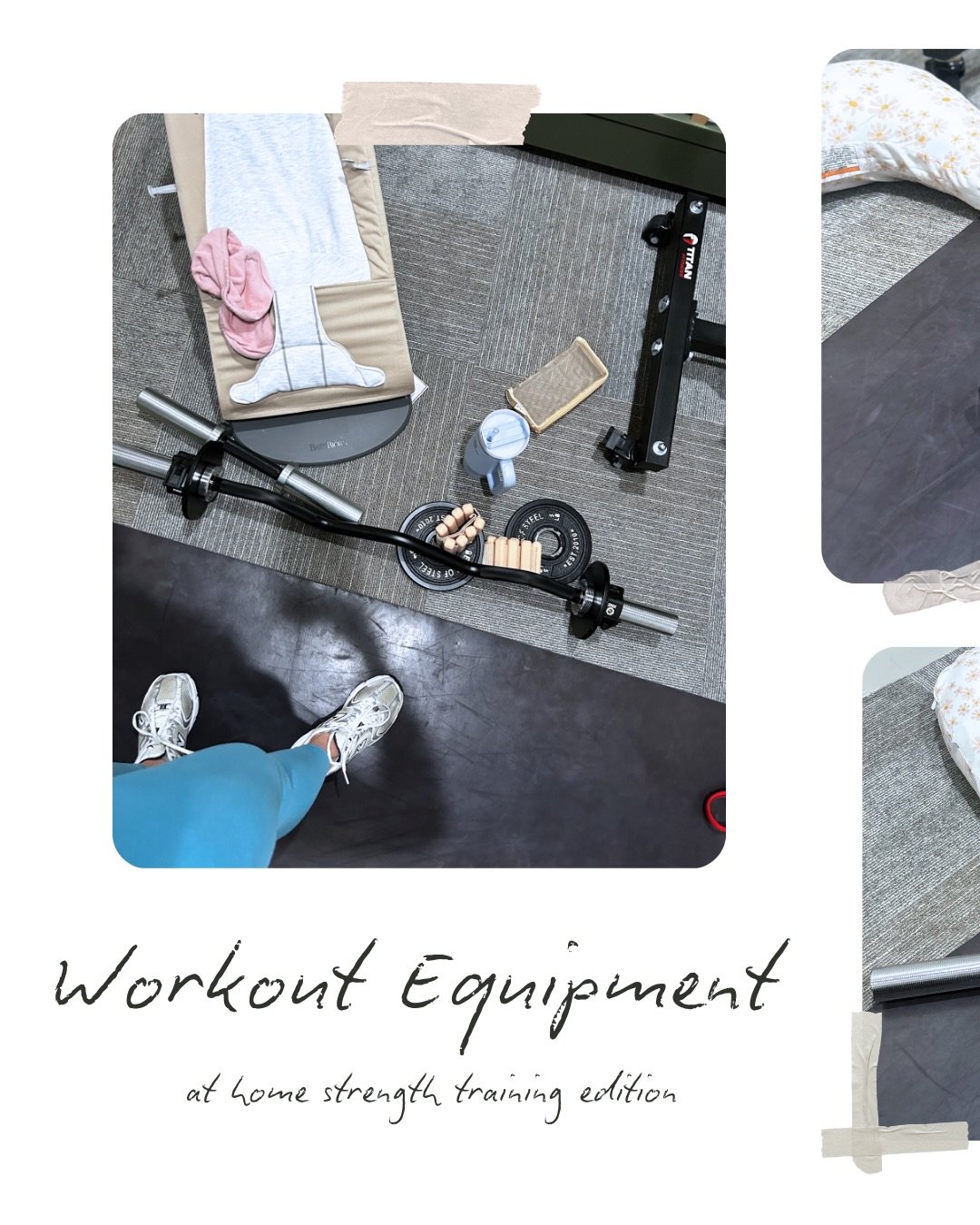 Welcome to our home gym 👋 

Hehe just kidding (kinda) this is our current setup for weight training workouts that we wheel around our apartment with our newborn 💪🏻

Since a lot of my online coaching clients workout from home I do get asked quite a