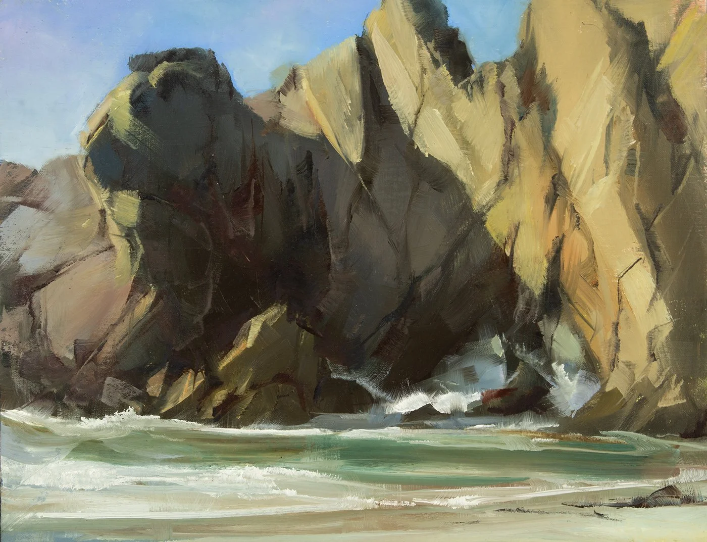 11 x 14 inches : Waves Through Keyhole Rock