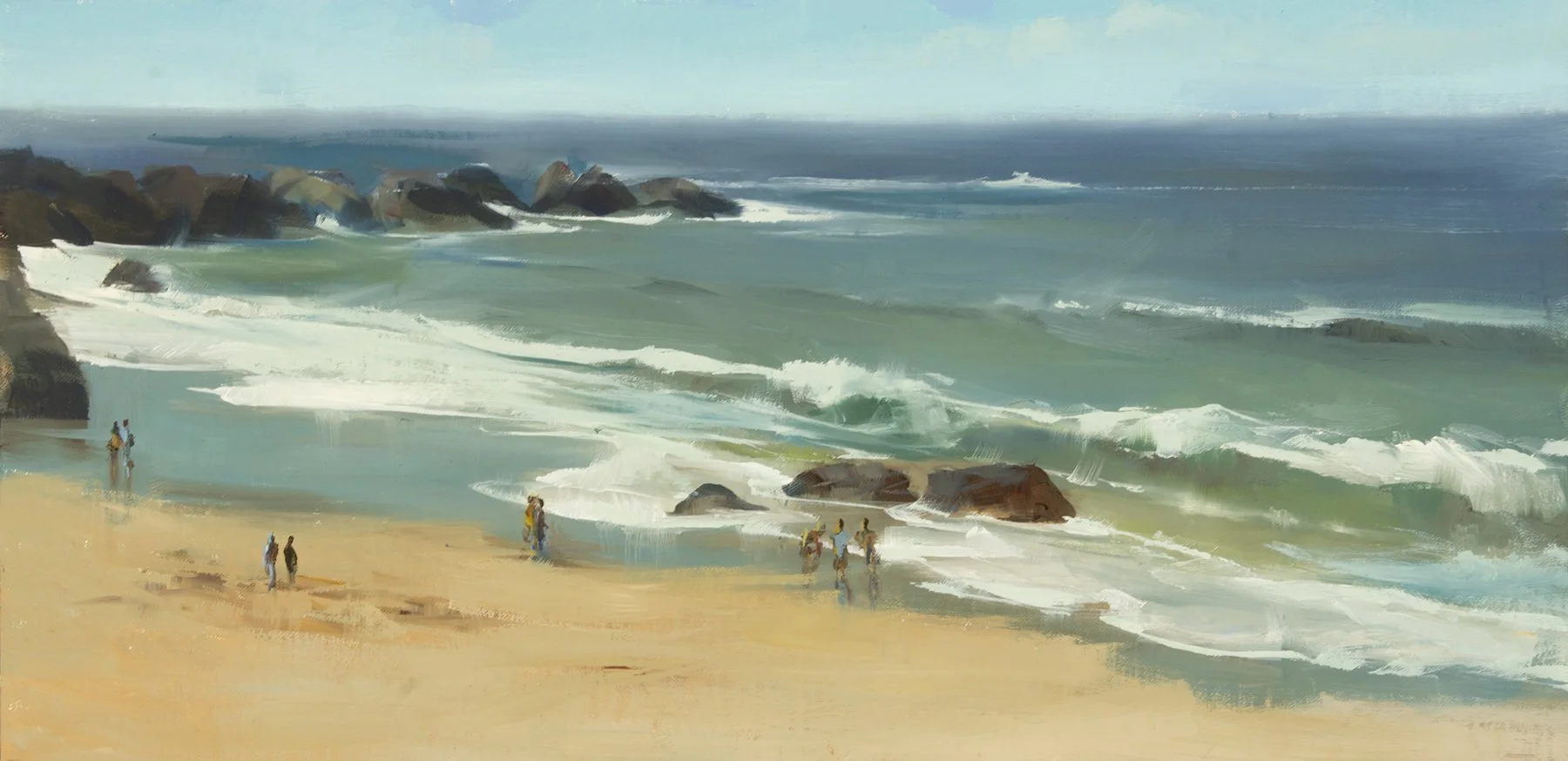 8 x 16 inches : Waiting For Big Waves