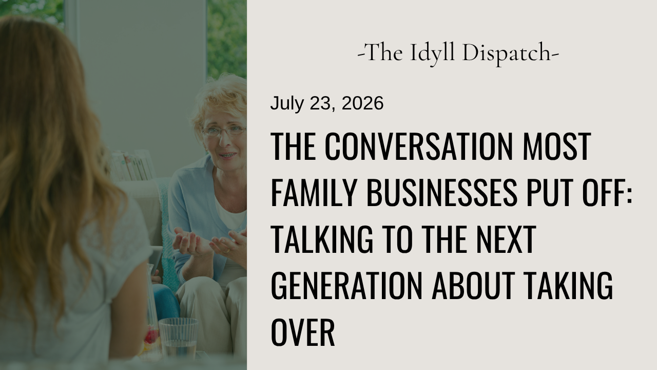 The Conversation Most Family Businesses Put Off: Talking to the Next Generation About Taking Over