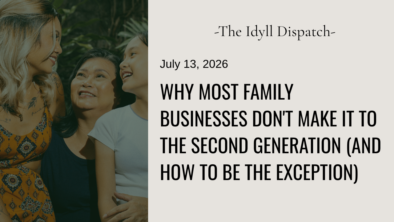 Why Most Family Businesses Don't Make It to the Second Generation (and How to Be the Exception)