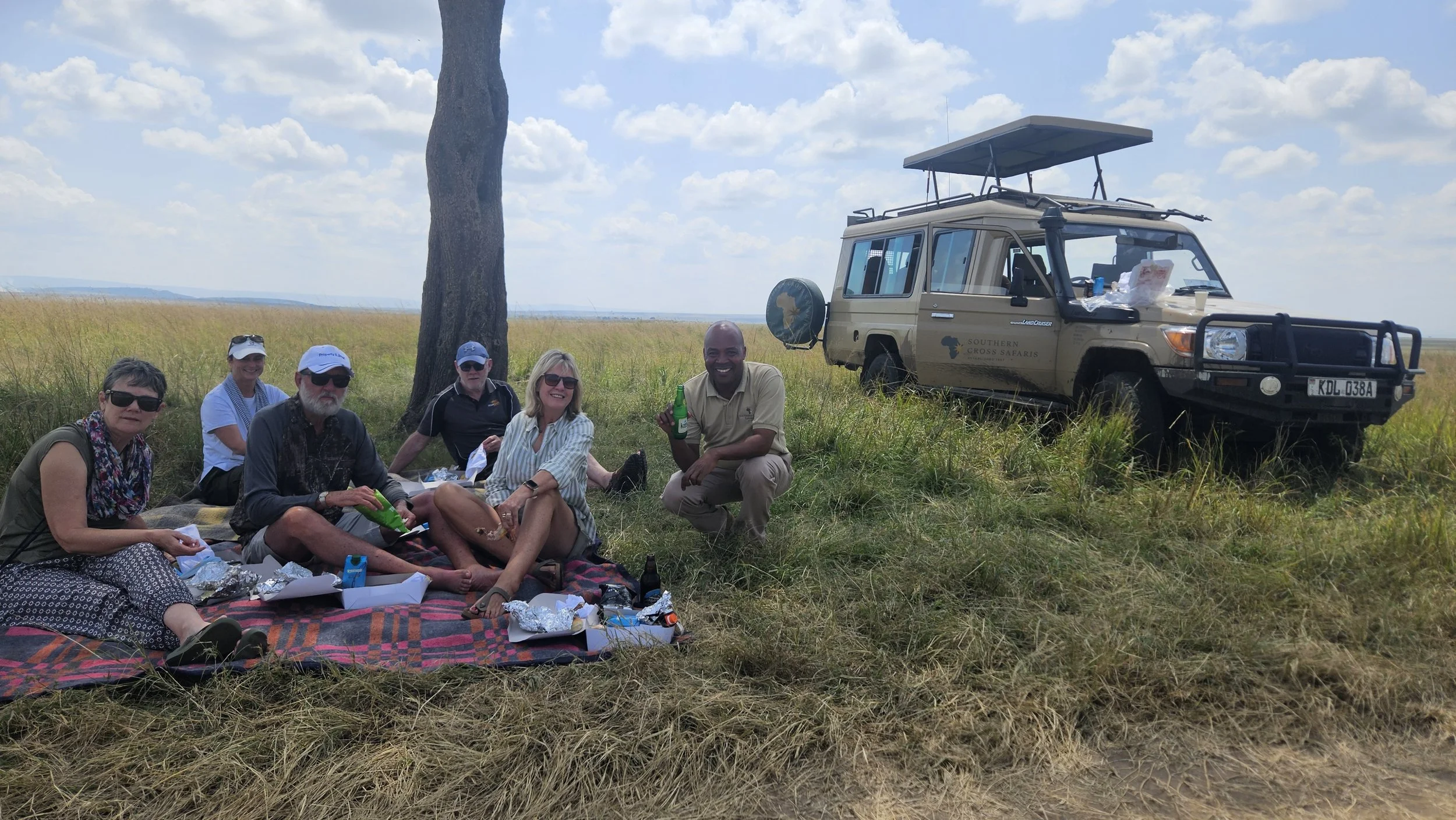 Enjoying a picnic in the Masai Mara