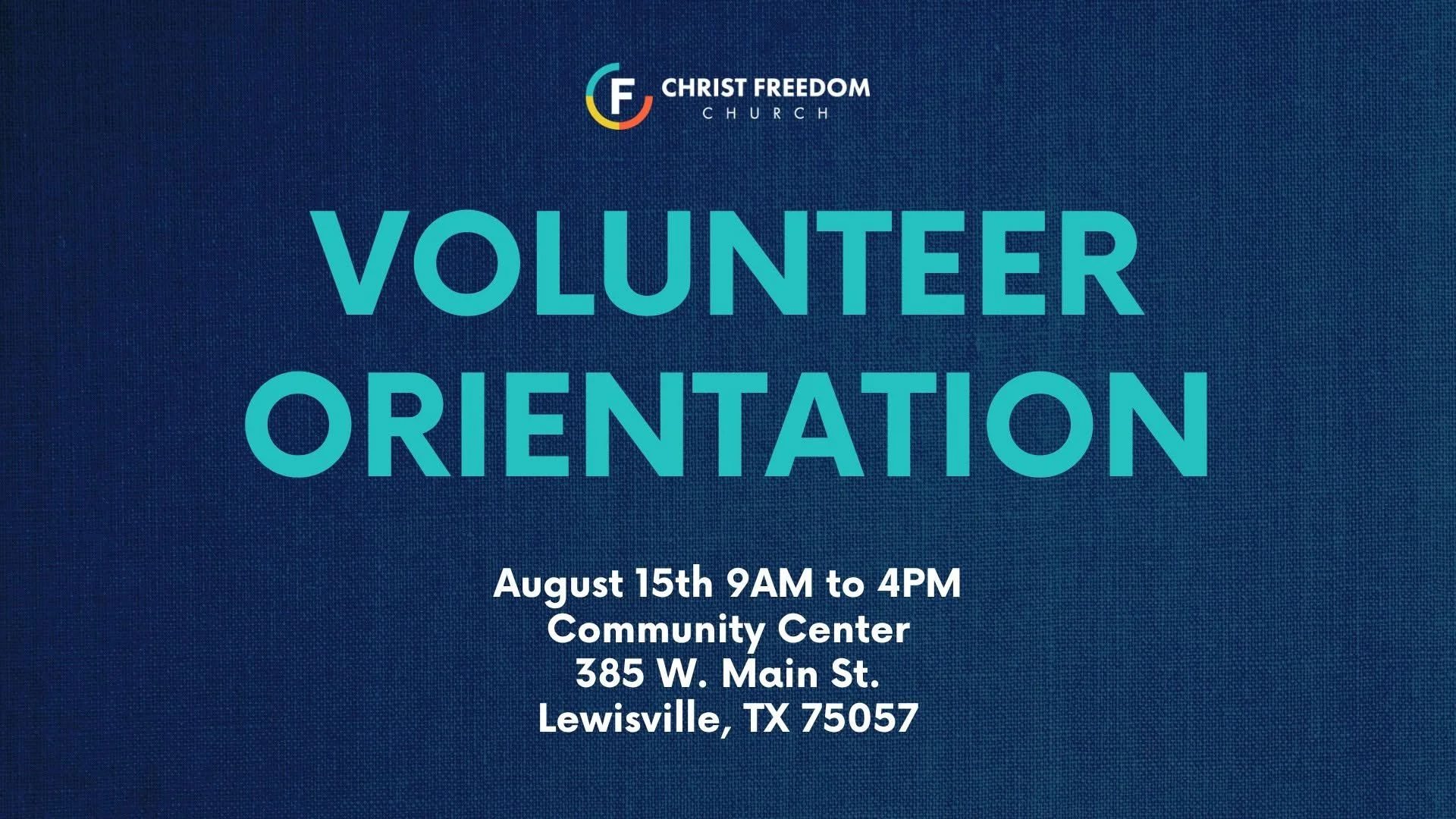 Volunteer Orientation