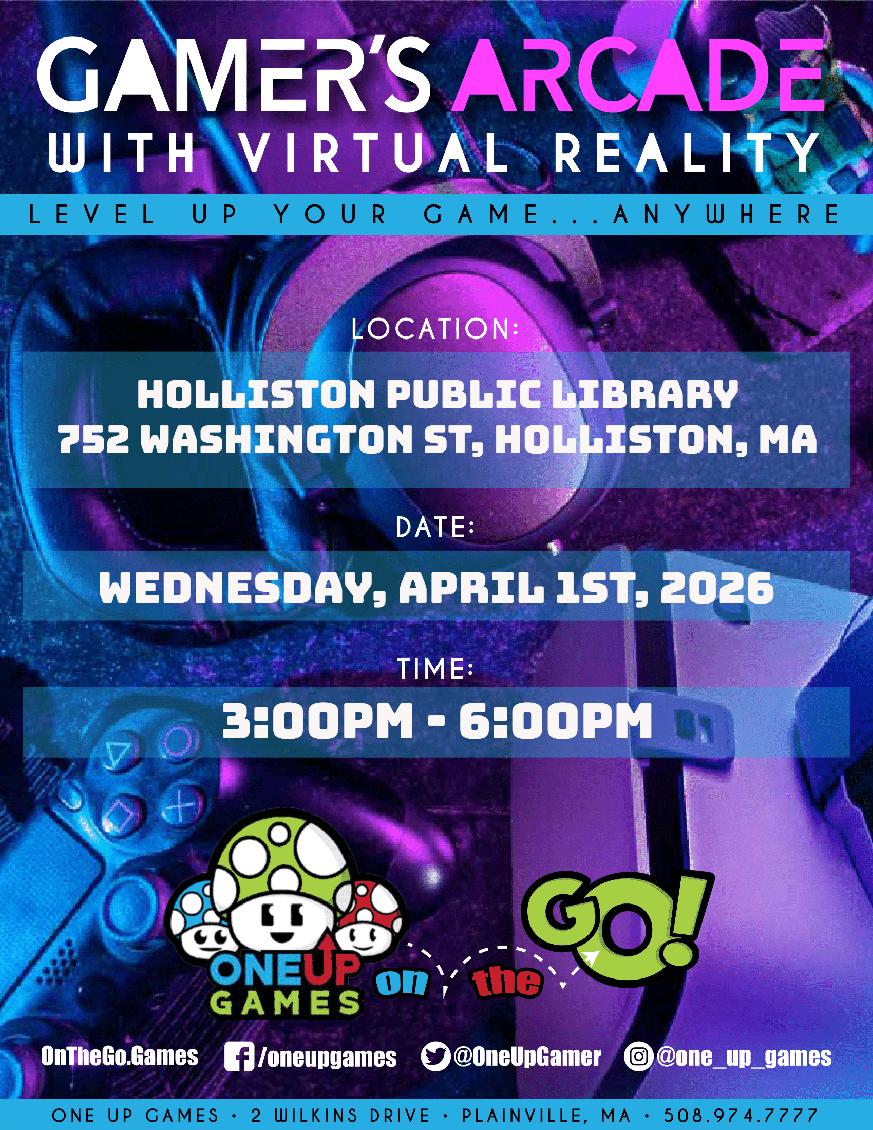 Holliston Public Library - Gamer's Arcade with VR