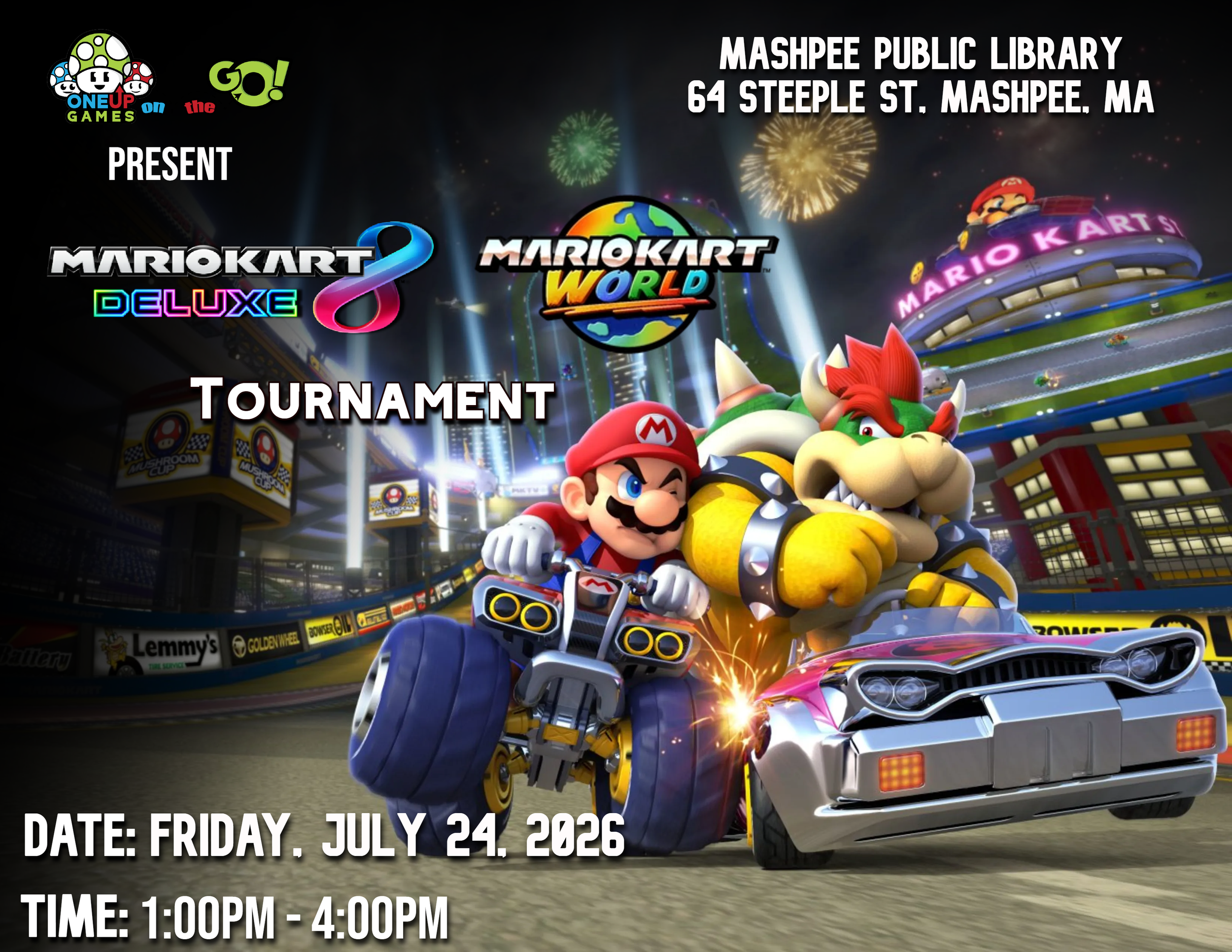Mashpee Public Library - Mario Kart 8 and World Tournament