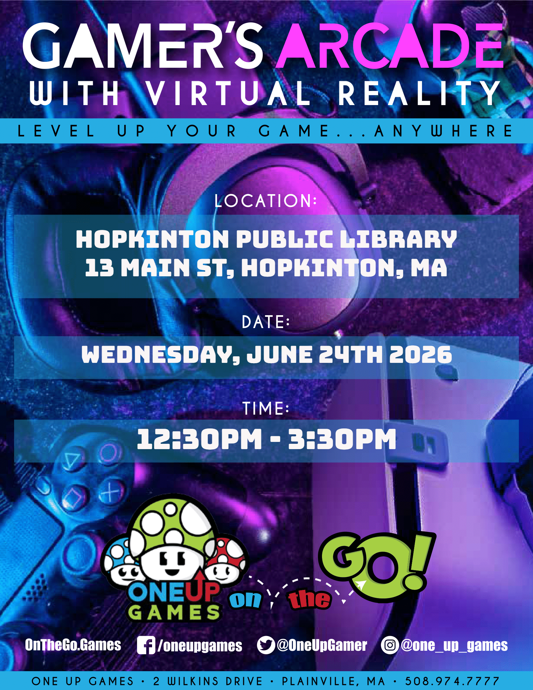 Hopkinton Public Library - Gamer's Arcade with VR
