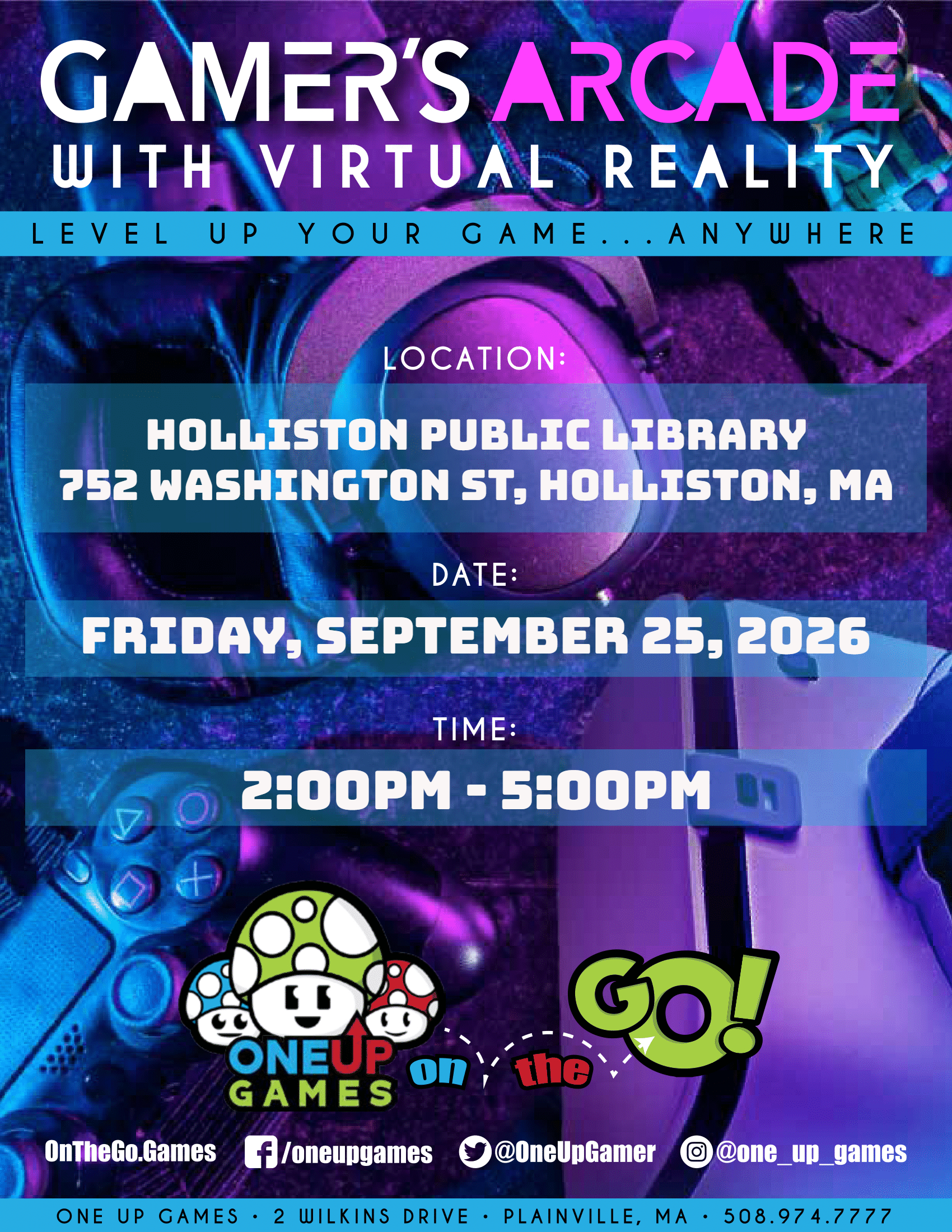 Holliston Public Library - Gamer's Arcade with VR