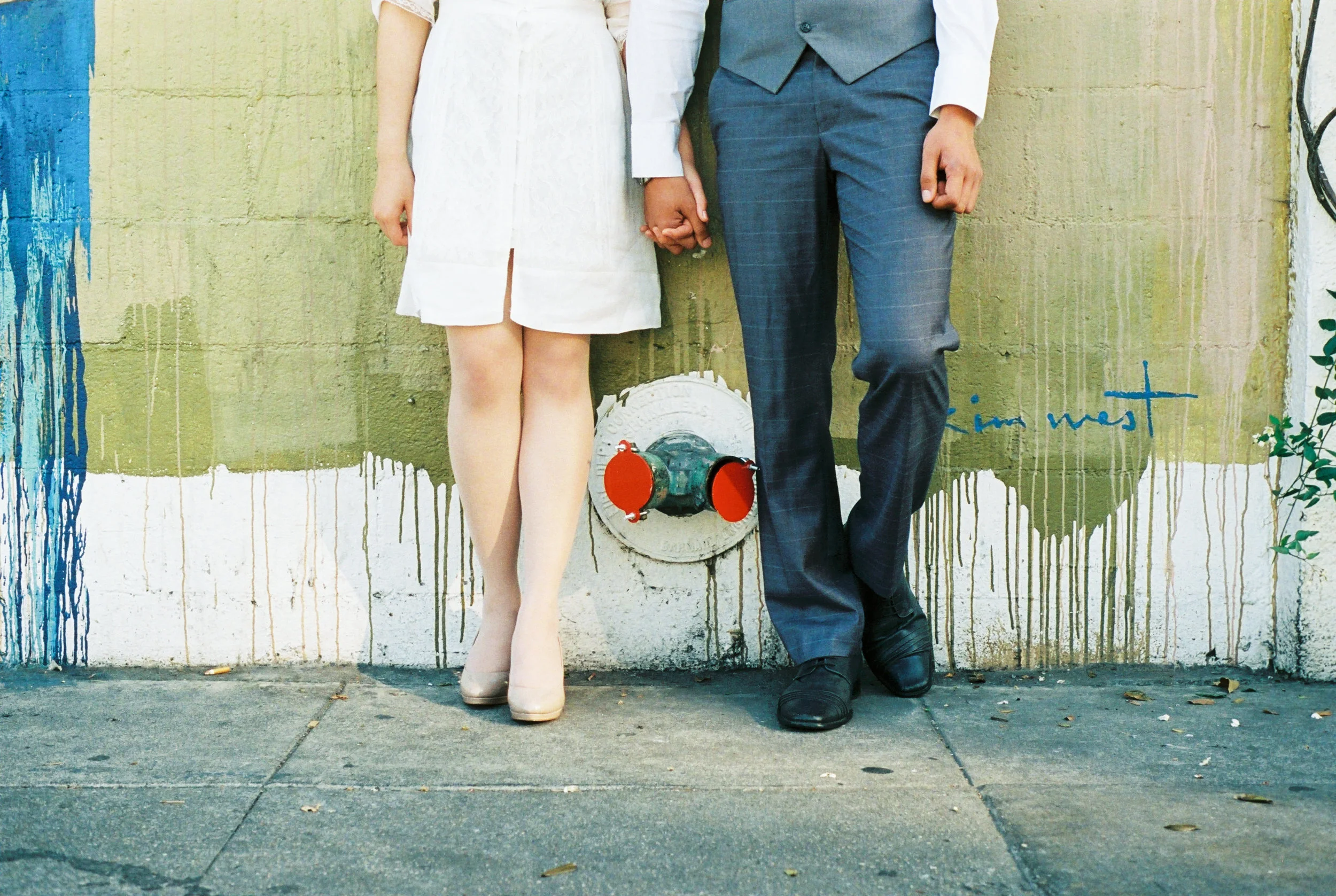 Los Angeles Arts District Engagement Photos | Christian + Autumn