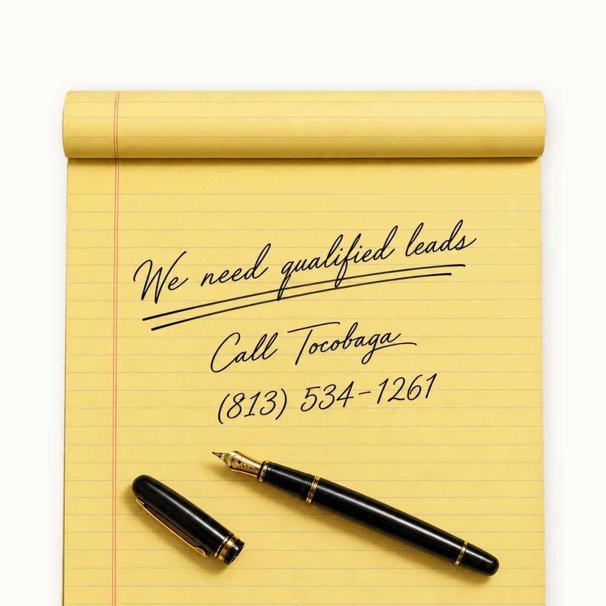 Legal pad and fountain pen: Tocobaga marketing for law firms