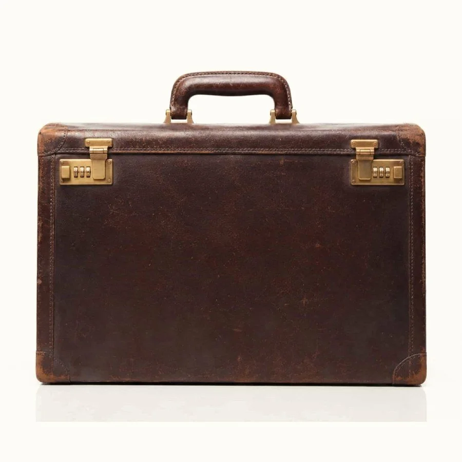Leather attaché case: Tocobaga marketing for management consultancies