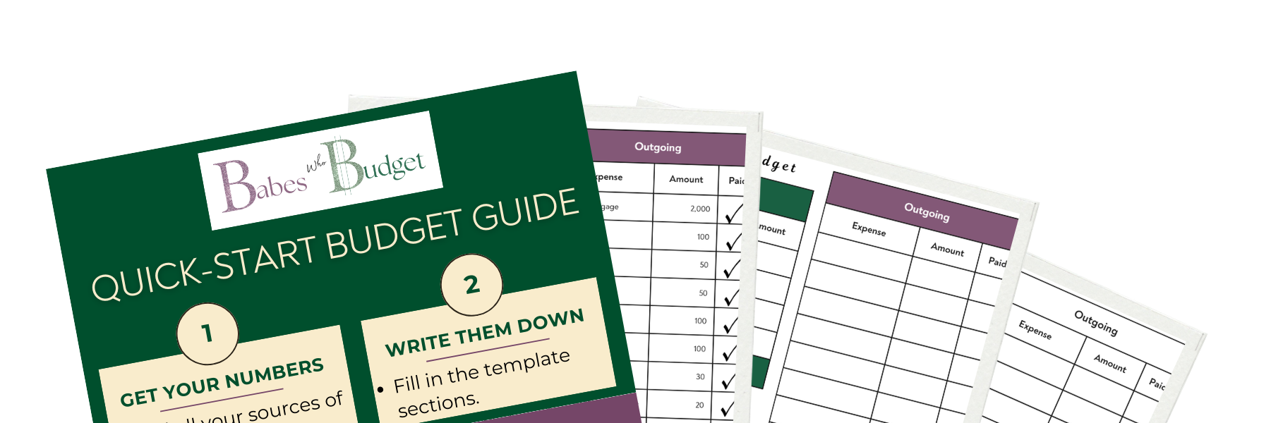 Sample pages of budget guide