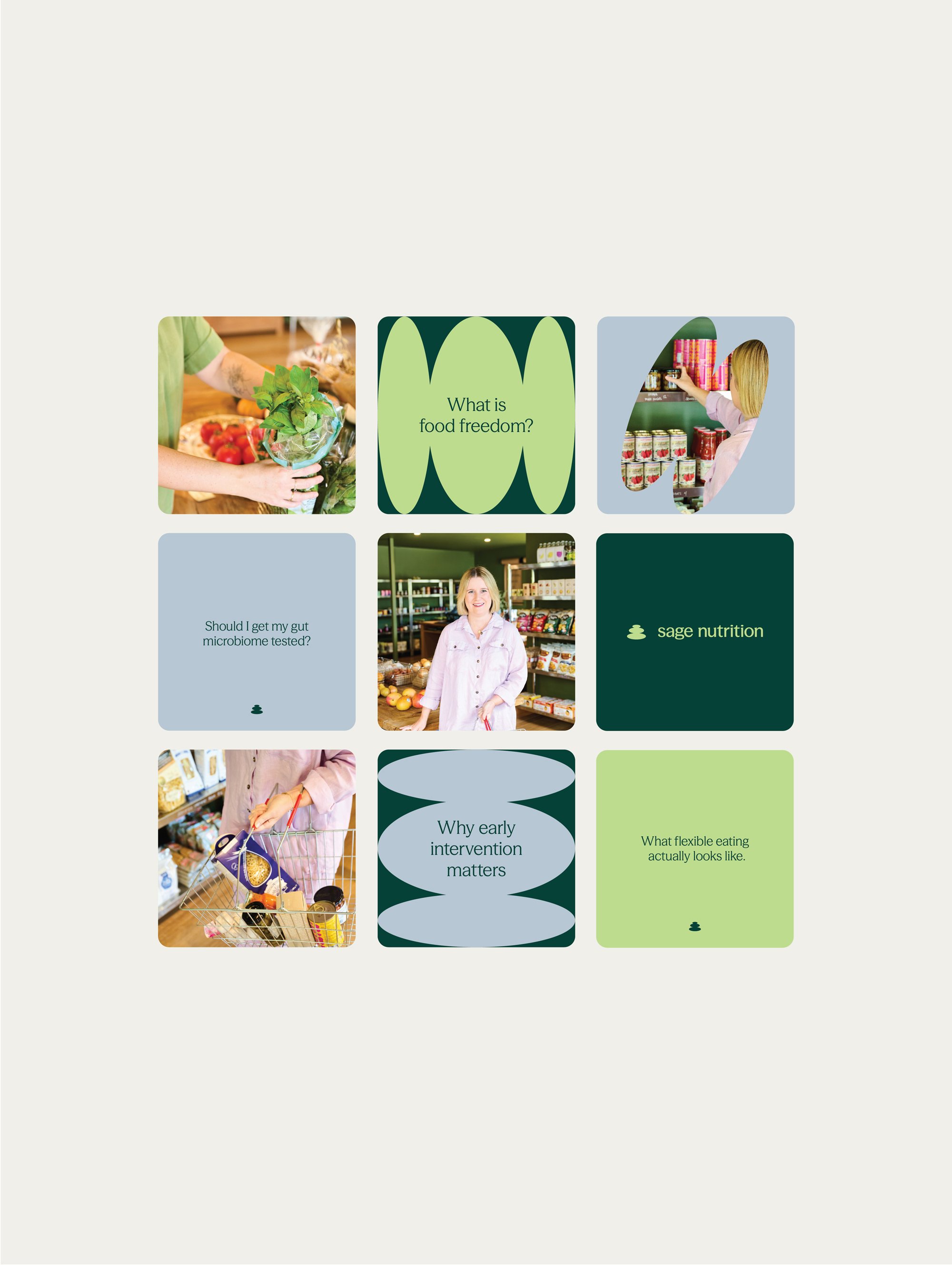 Social media design using branding for a female led business in Brisbane.