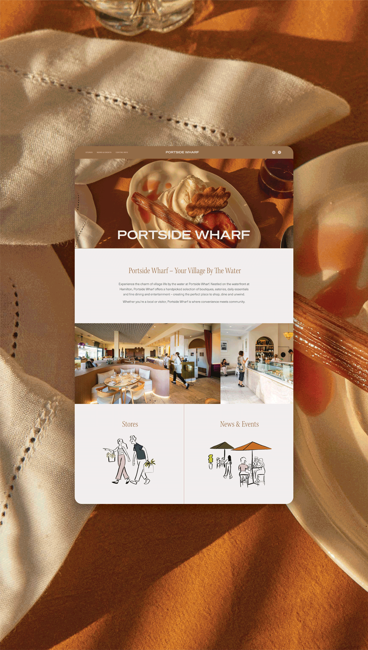 Animation of retail website design.