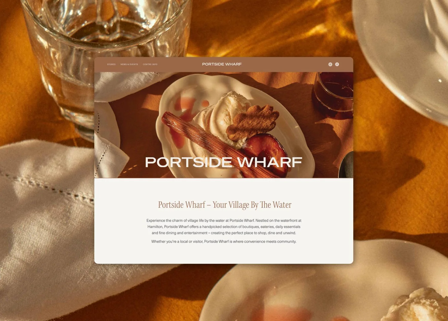 Squarespace website for retail centre.