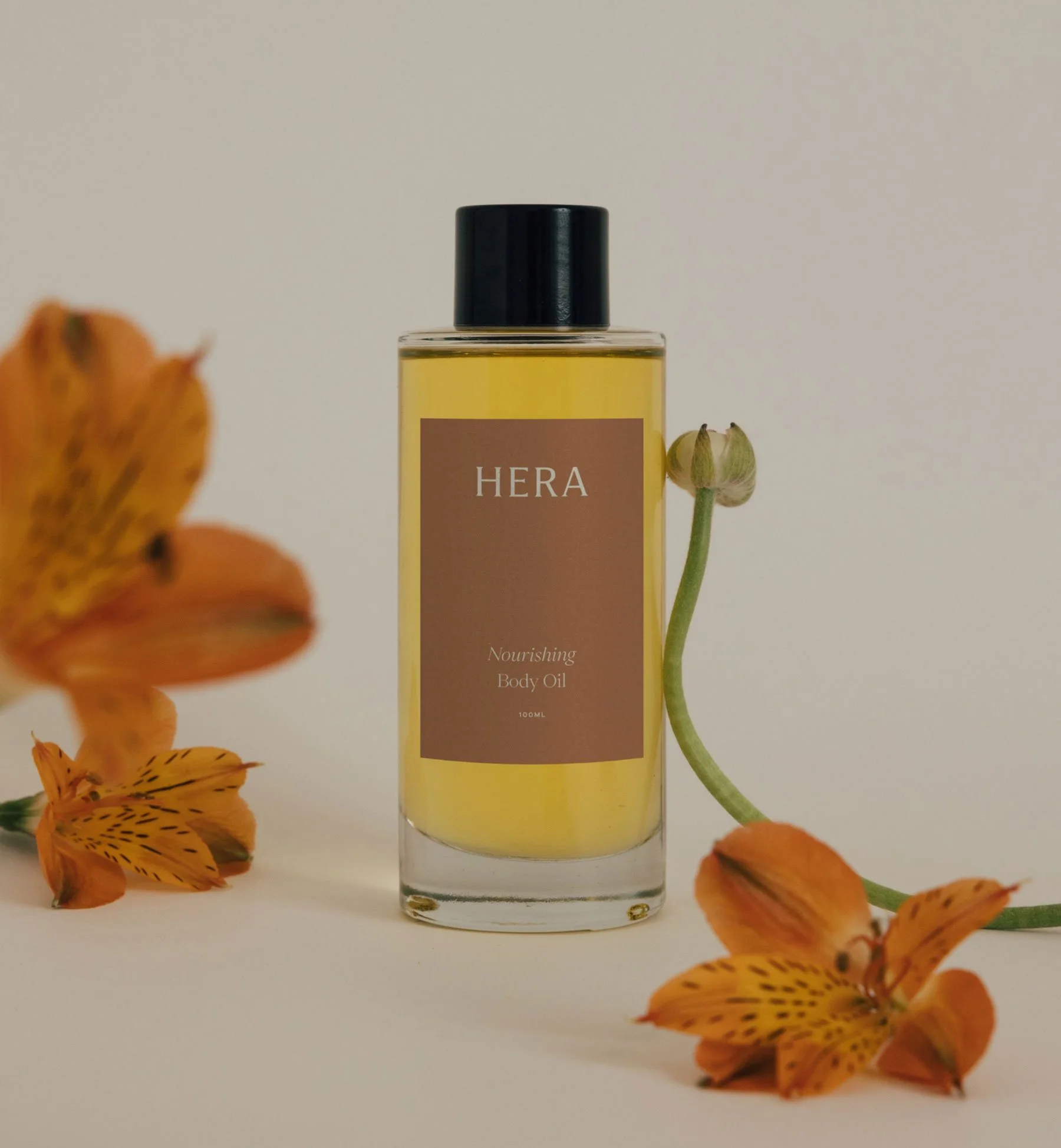 Packaging design for a body oil label by Foster Creative.