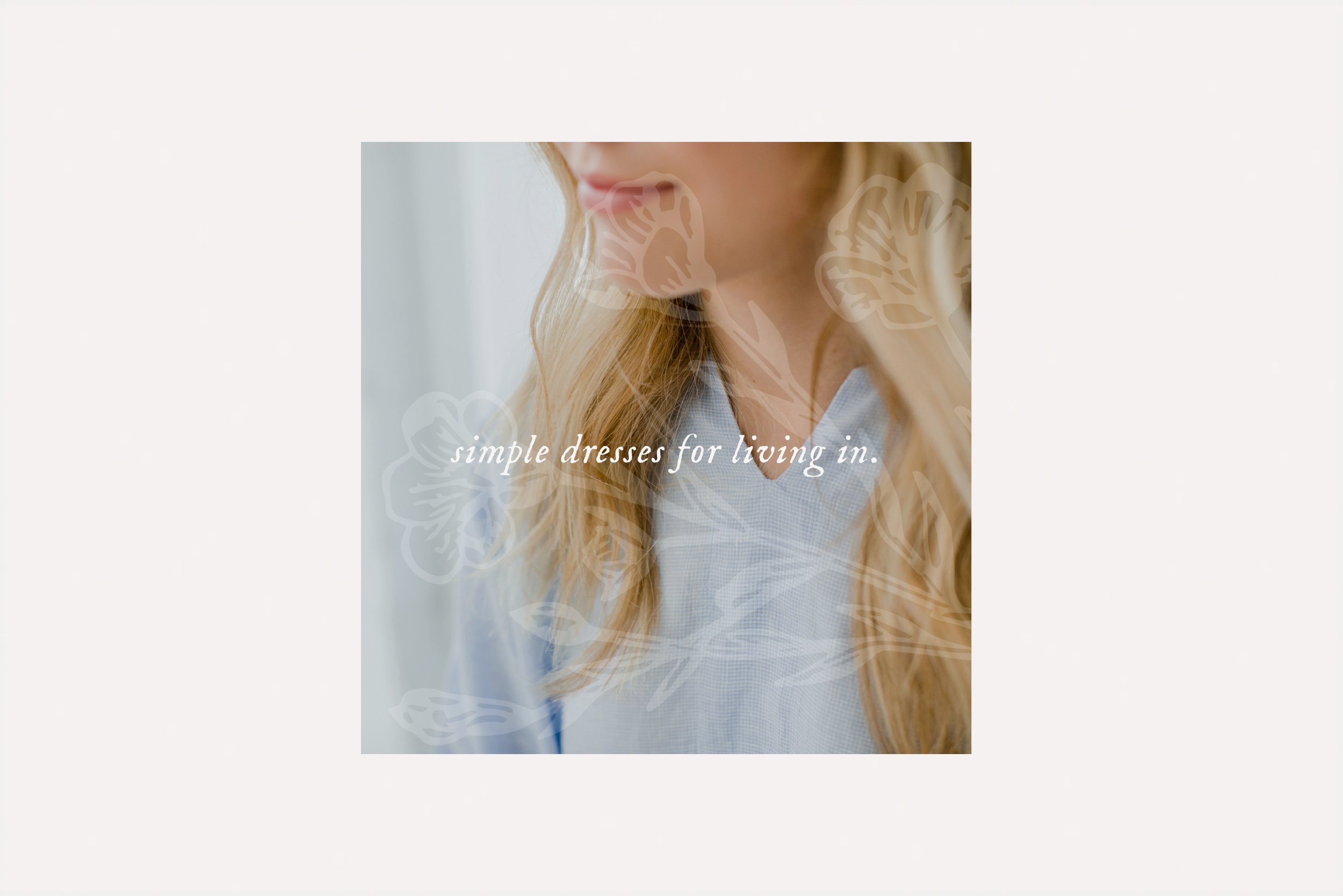 Example of a social media tile design for sustainable fashion business Hygge Dress.