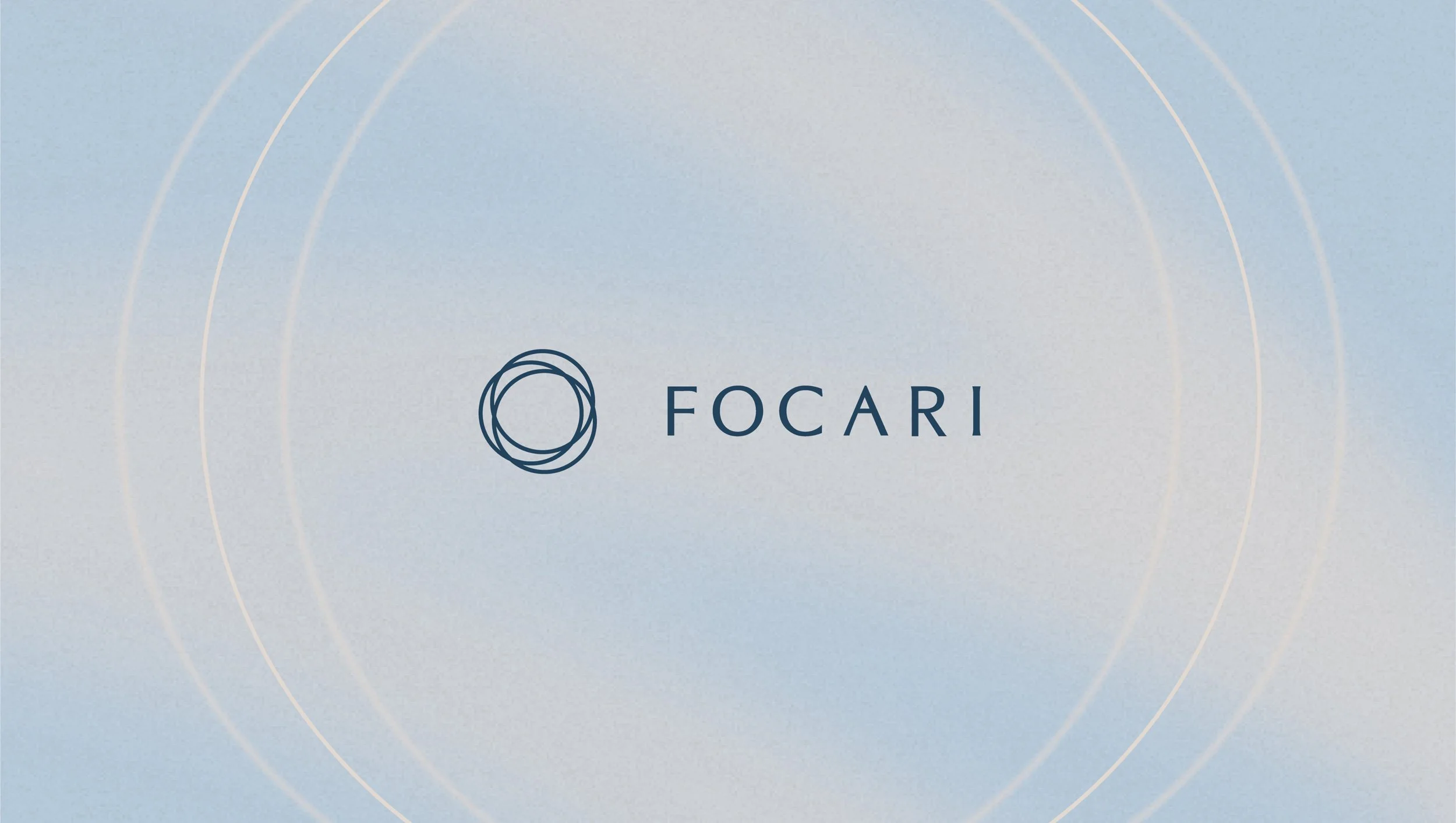 Logo design that reads 'Focari' next to an icon of overlapping circles.