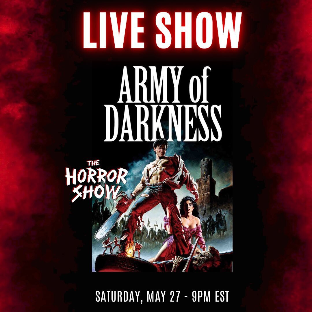 Who is excited for this one?! Come spend the evening watching Army of Darkness and discussing LIVE!