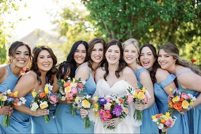 If this is your vibe !! Let us @glam_bygeo be your glam squad 
My gorgeous bride @reylizkell and her bridesmaids✨🥹💕
We took care of hair and makeup for all the bridesmaids and these were the results.
So many times brides ask if hair and makeup is r