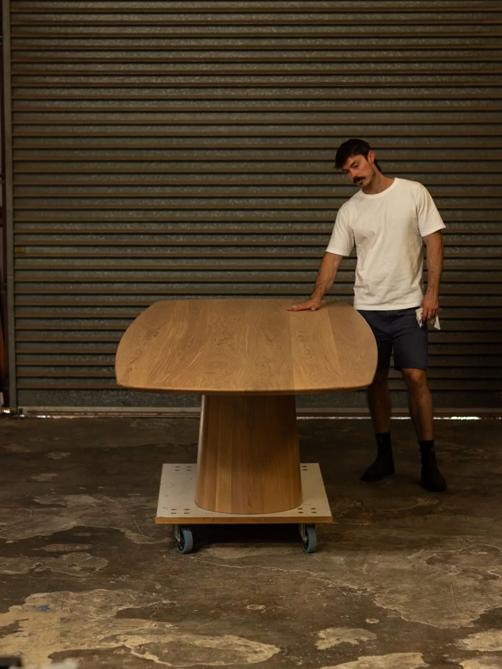 I&rsquo;m excited to show off my latest bespoke dining table. This one is made from French oak with a raw finish and measures in at 3000 x 1200 at the widest point. 

Don&rsquo;t let the simple look of this table fool you, the materials that go into 