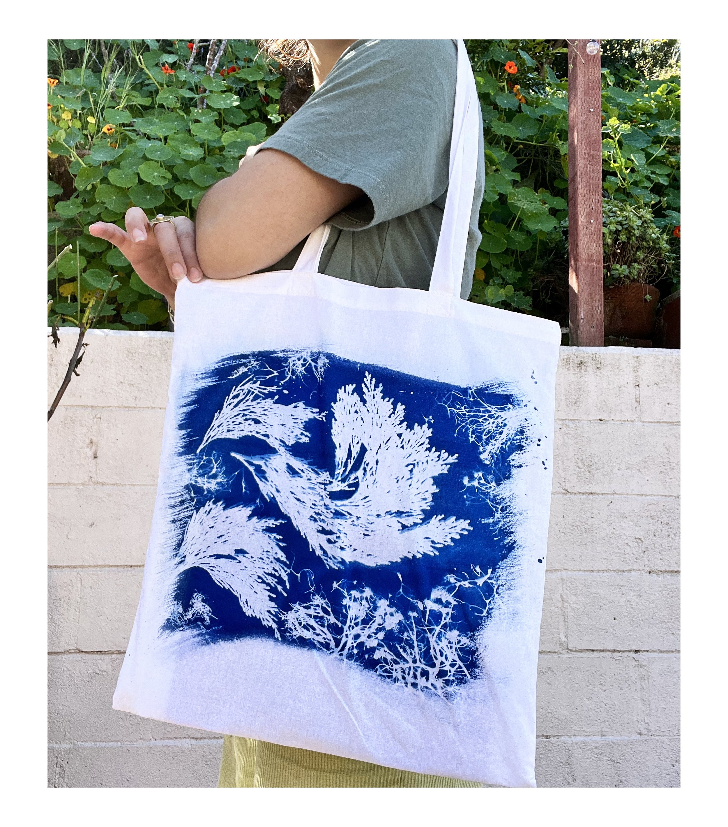 Yosemite Botanical Cyanotype Tote Bag
