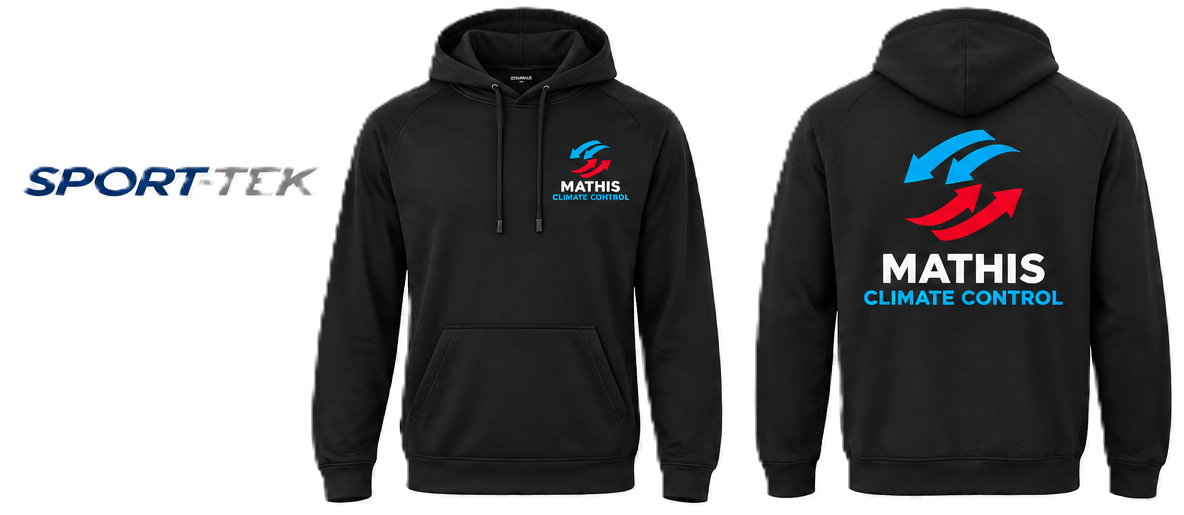 Mathis CC LS Black w/ Color SportTek Hoodie