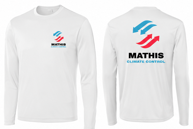 Mathis CC LS White w/ Color Logo