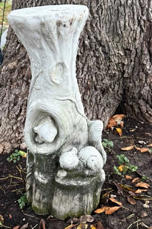 Found a concrete squirrel thingy
