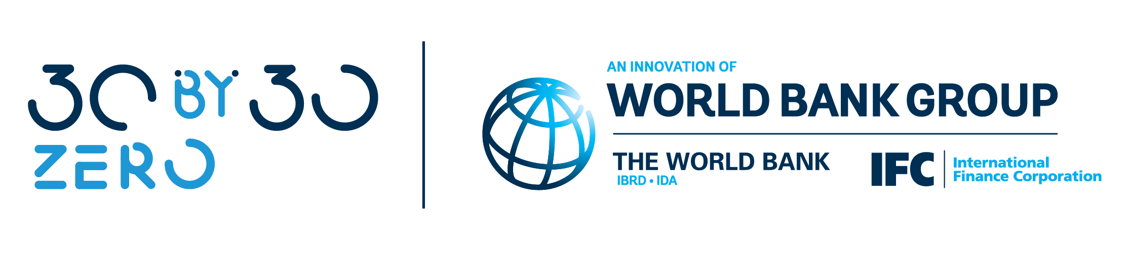 Logo for the World Bank Group's "30 by 30 zero" initiative.