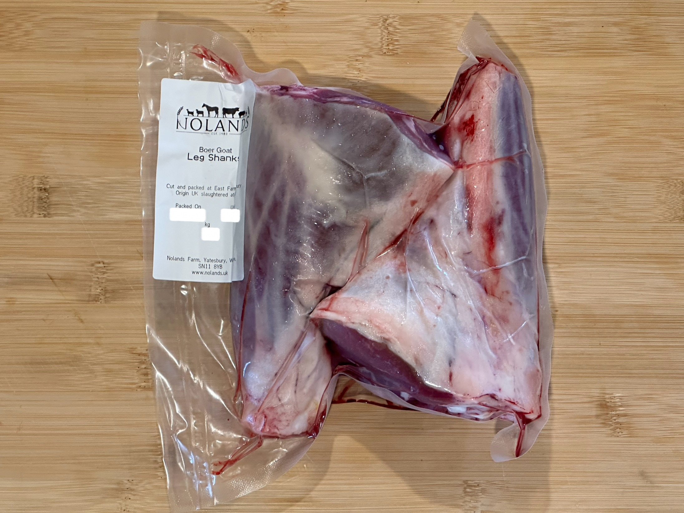 Boer Goat Shanks (2 Pack, 1.2kg total)