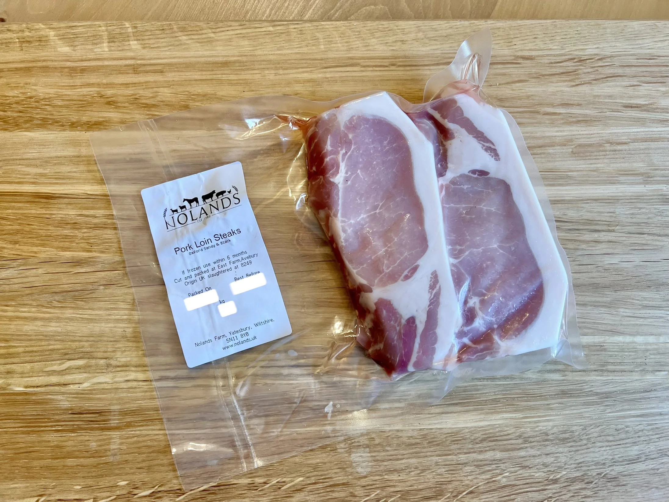 Oxford Sandy & Black Pork Loin Steaks (2 Pack)