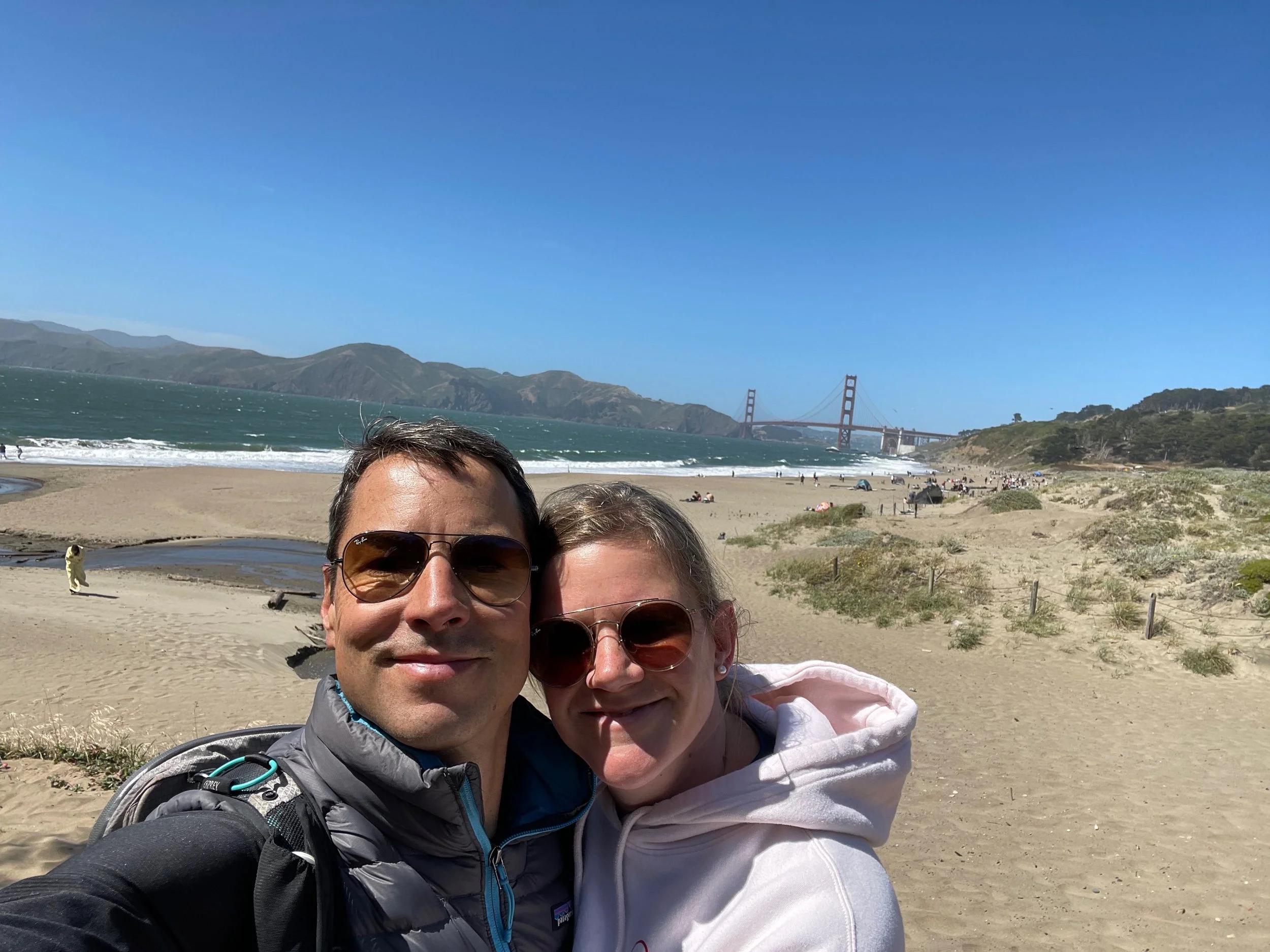 Baker Beach mit Golden Gate Brücke