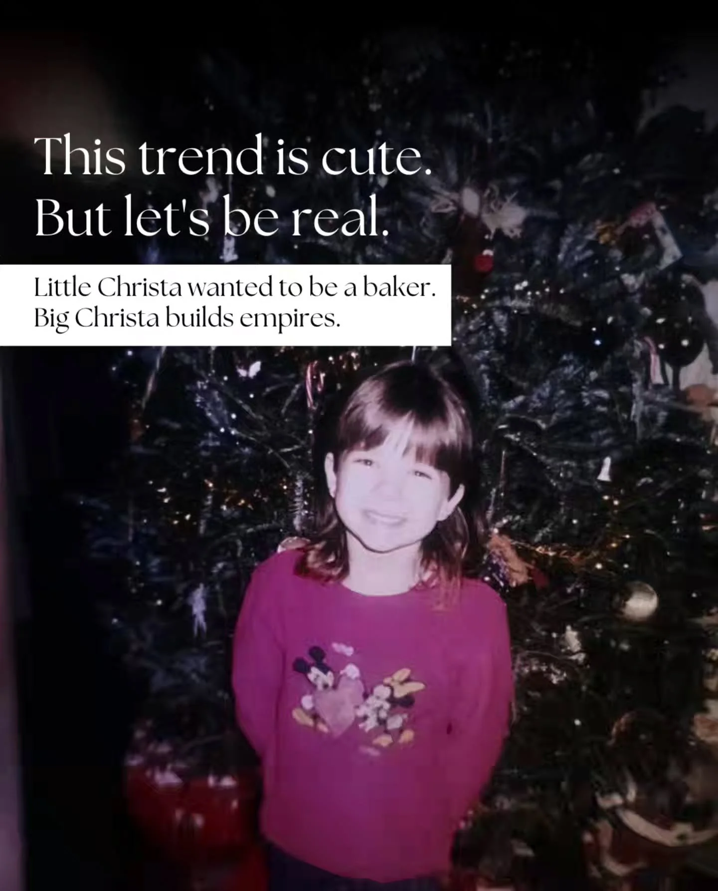 I've been seeing this trend everywhere.

People posting childhood photos saying "this is who you're asking to build your website" or "this is who you're asking to manage your backend."

And I get it. It's cute. It's relatable.
 
B