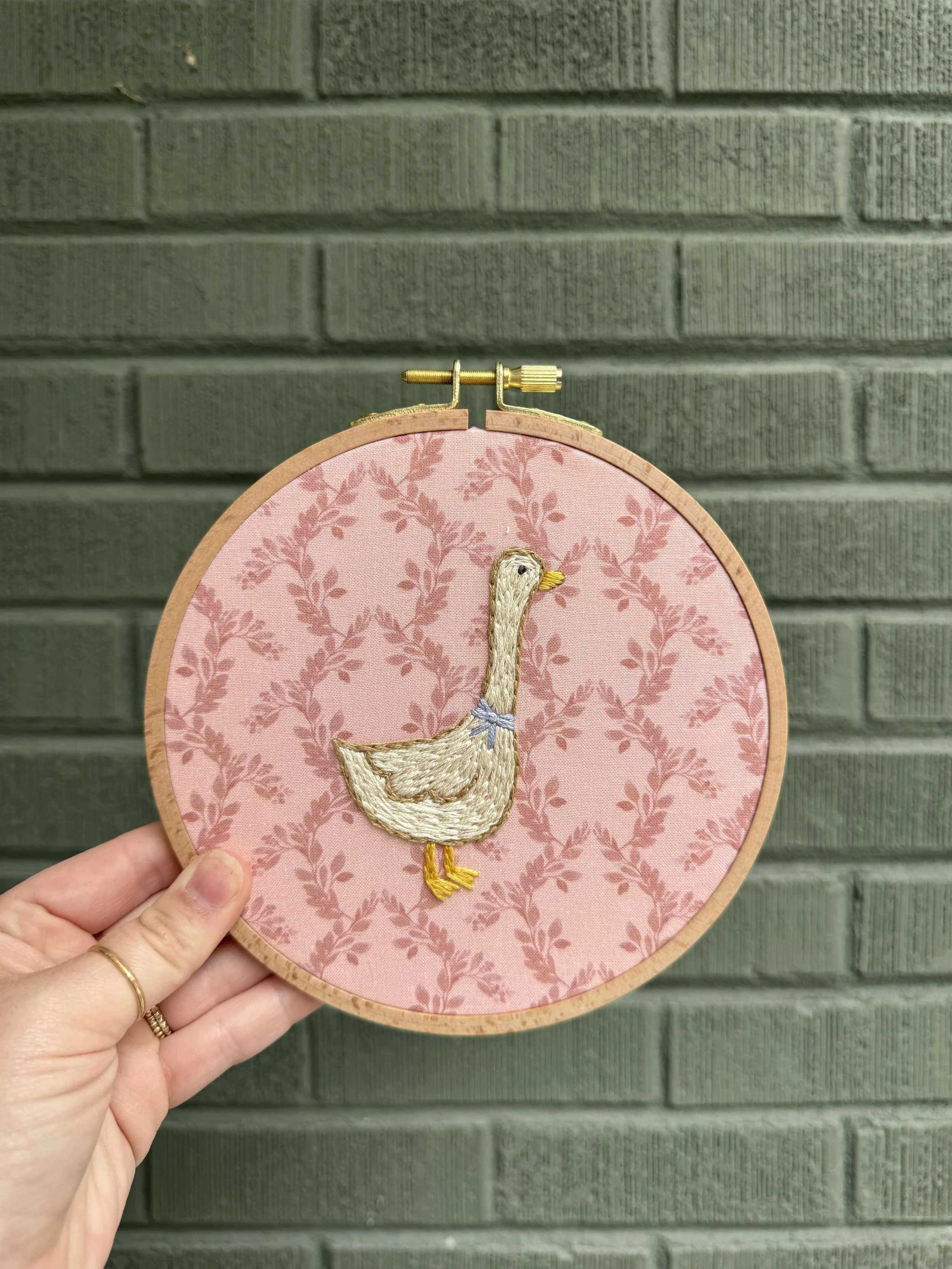 Pink Floral Goose
