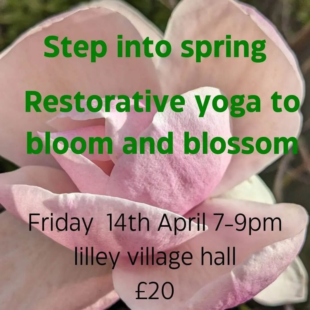 Spring clean your body and mind!! 

Still time to book in for 2 hours of restoration for your body and mind. 

#restorativeyoga #yogawithfiona_uk #yogaforspring # the yoga vine uk