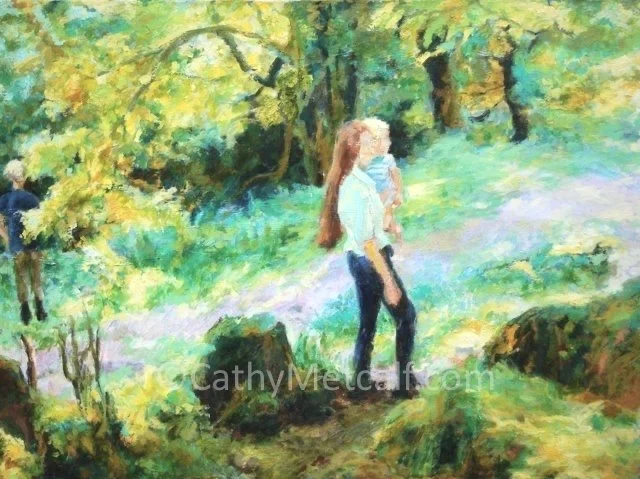Sketch of Yola and Alex - Oil on Canvas 3x4ft