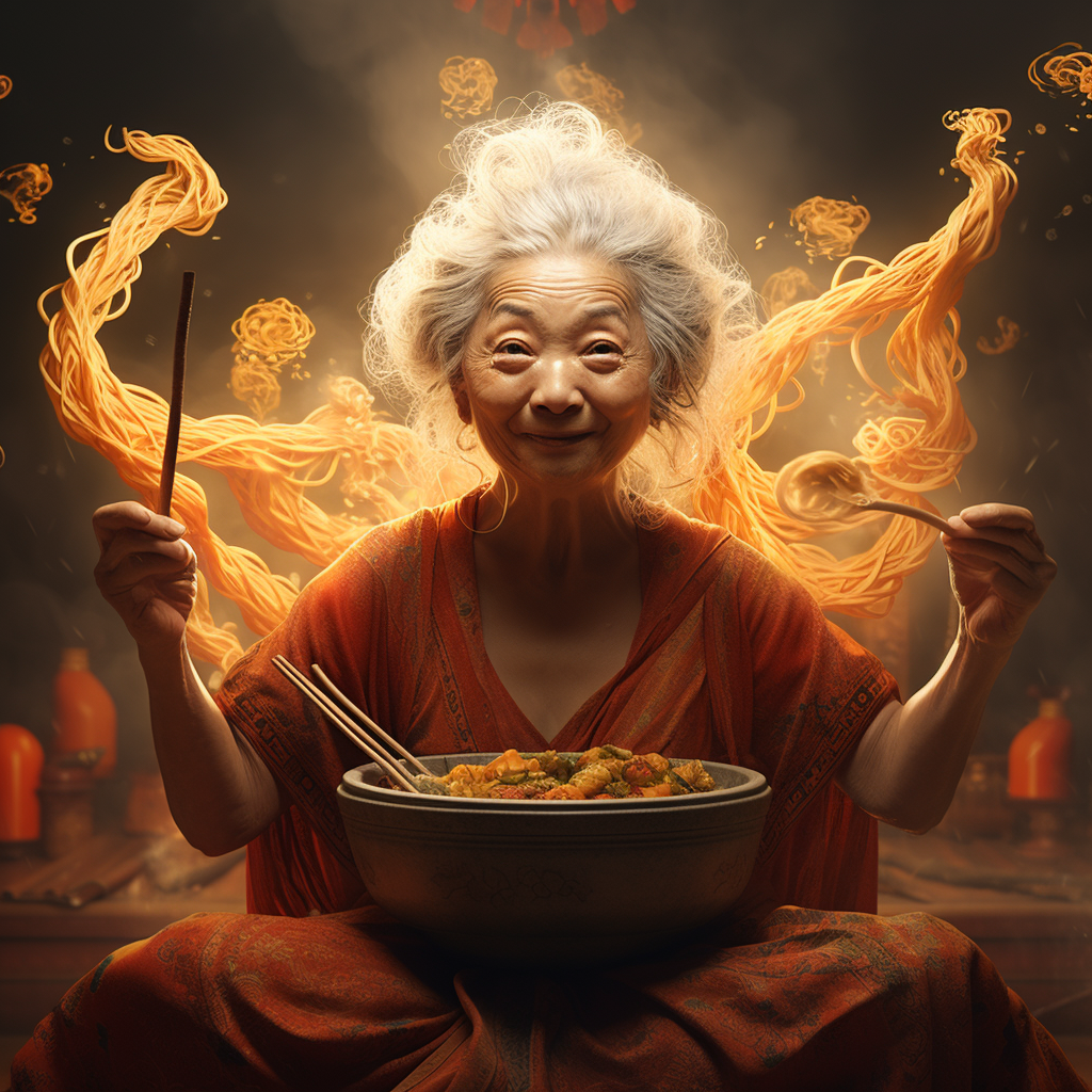 fishbaby_an_old_woman_asian_goddess_with_four_arms_eating_thai_13a6c8f3-374a-4ce3-8171-3b482f9e6ff8.png
