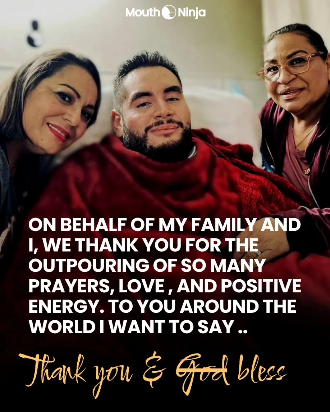 Thank you &amp; God bless 🙏🏼🥷🏼🫂. My antibiotics are helping and with your prayers hopefully my pneumonia can be resolved. #god #blessed