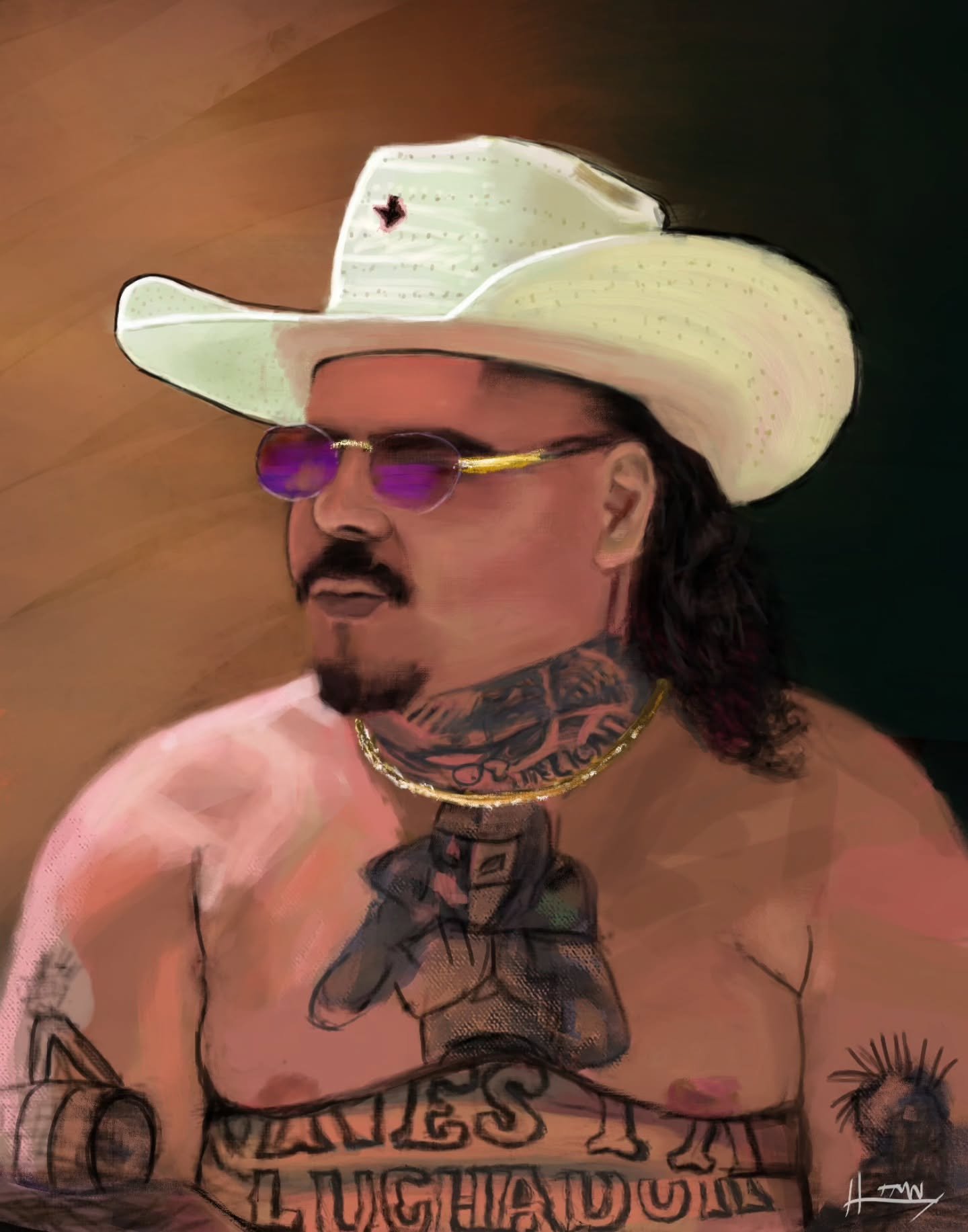 "TMOT" I didn't mind mistakes on this Digital Painting. I took a very loose painting style approach just like his posture, and honestly I rock with it. It felt very comfortable creating this artwork of @thatmexicanot
#thatmexicanot #motivat