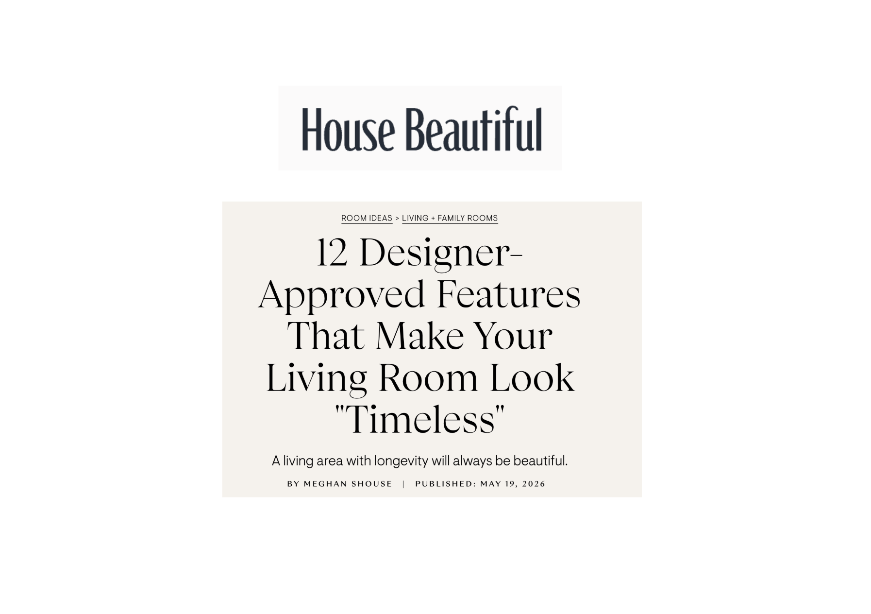 House Beautiful, May 2026