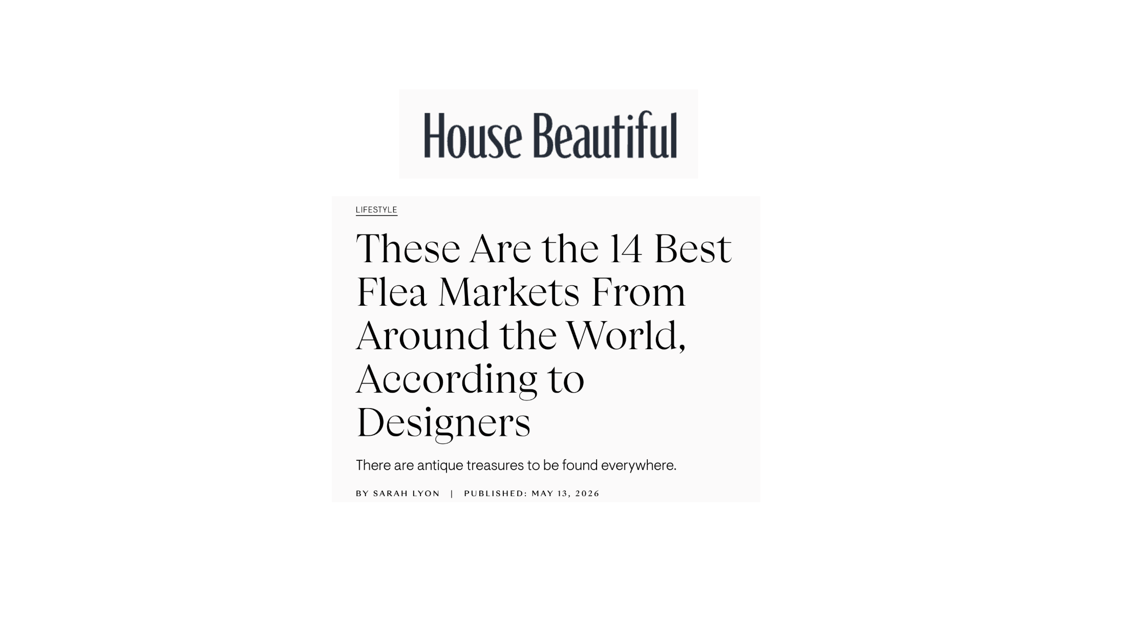 House Beautiful, May 2026