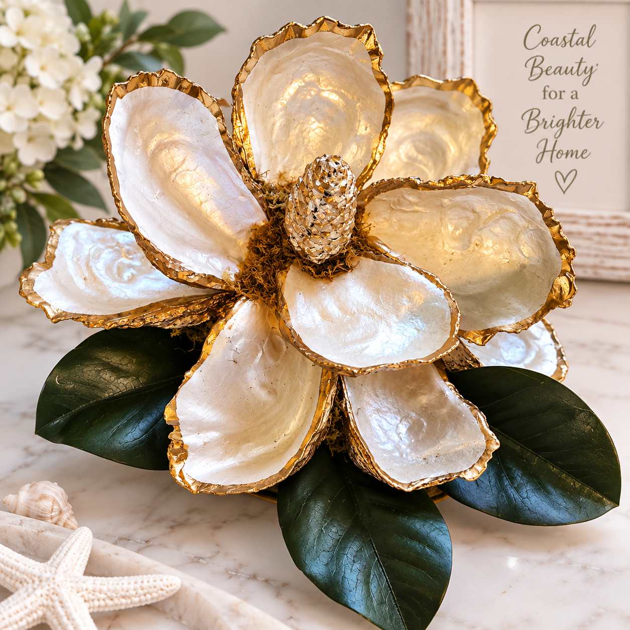 Oyster Magnolia Sculpture