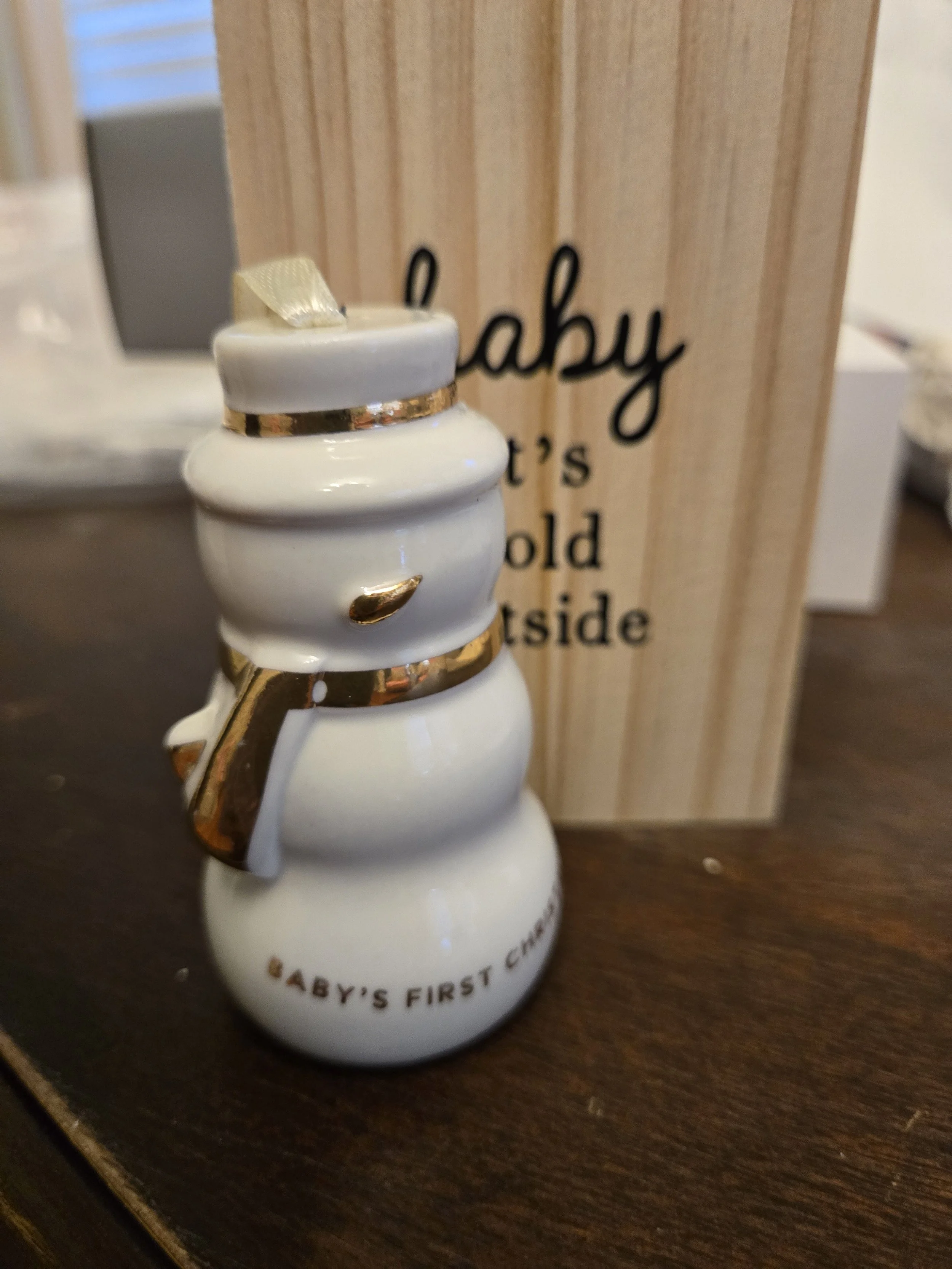 Baby first Christmas Snowman Ornament