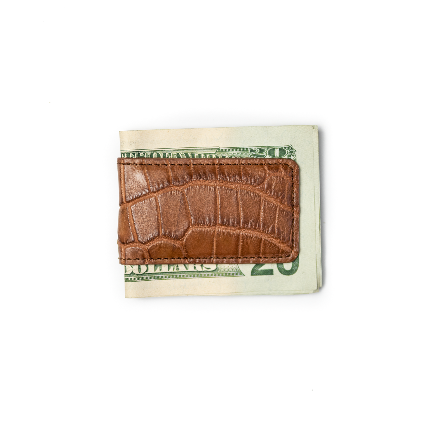 American Alligator Money Clip #AL709 Brown