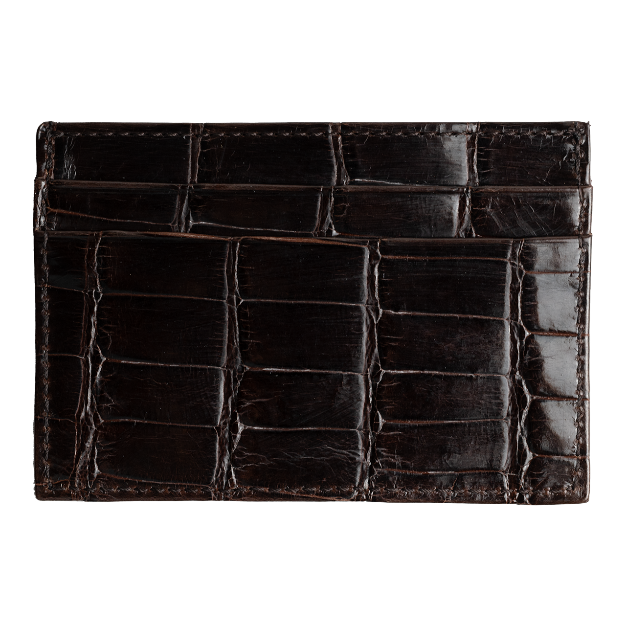 Flat Card Case in Classic Alligator - Abas